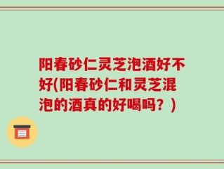 阳春砂仁灵芝泡酒好不好(阳春砂仁和灵芝混泡的酒真的好喝吗？)