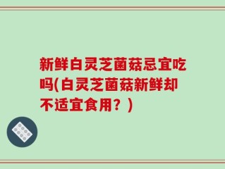 新鲜白灵芝菌菇忌宜吃吗(白灵芝菌菇新鲜却不适宜食用？)