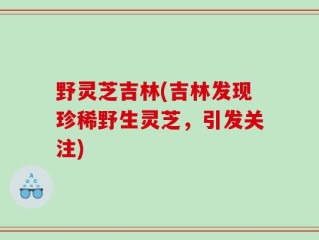 野灵芝吉林(吉林发现珍稀野生灵芝，引发关注)