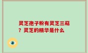 灵芝孢子粉有灵芝三萜？灵芝的精华是什么