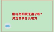霍山出的灵芝孢子粉？灵芝生长什么地方