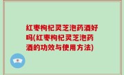 红枣枸杞灵芝泡药酒好吗(红枣枸杞灵芝泡药酒的功效与使用方法)