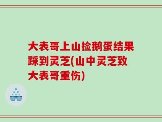 大表哥上山捡鹅蛋结果踩到灵芝(山中灵芝致大表哥重伤)