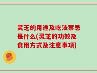 灵芝的用途及吃法禁忌是什么(灵芝的功效及食用方式及注意事项)