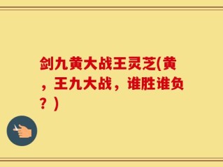 剑九黄大战王灵芝(黄，王九大战，谁胜谁负？)