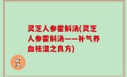 灵芝人参霍斛汤(灵芝人参霍斛汤——补气养血祛湿之良方)
