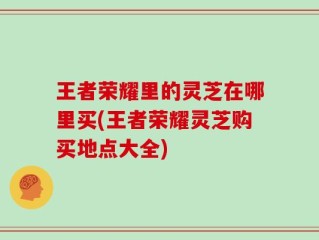 王者荣耀里的灵芝在哪里买(王者荣耀灵芝购买地点大全)