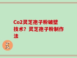 Co2灵芝孢子粉破壁技术？灵芝孢子粉制作法