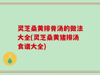 灵芝桑黄排骨汤的做法大全(灵芝桑黄猪排汤食谱大全)