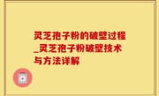 灵芝孢子粉的破壁过程_灵芝孢子粉破壁技术与方法详解