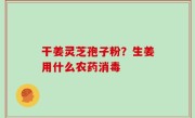 干姜灵芝孢子粉？生姜用什么农药消毒