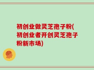 初创业做灵芝孢子粉(初创业者开创灵芝孢子粉新市场)