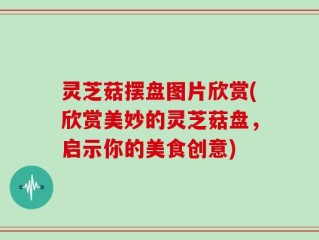 灵芝菇摆盘图片欣赏(欣赏美妙的灵芝菇盘，启示你的美食创意)