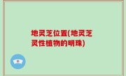 地灵芝位置(地灵芝 灵性植物的明珠)