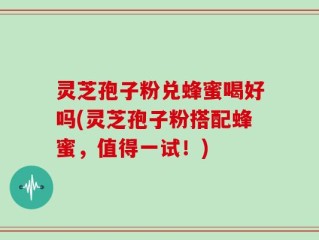 灵芝孢子粉兑蜂蜜喝好吗(灵芝孢子粉搭配蜂蜜，值得一试！)