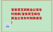 宝安灵芝到民治公交车时刻表(宝安灵芝前往民治公交车时刻表速览)