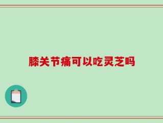 膝关节痛可以吃灵芝吗
