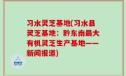 习水灵芝基地(习水县灵芝基地：黔东南最大有机灵芝生产基地——新闻报道)
