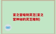 宣之堂暗刻灵芝(宣之堂神秘的灵芝雕刻)