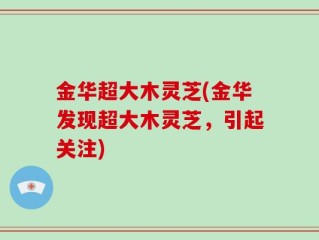 金华超大木灵芝(金华发现超大木灵芝，引起关注)
