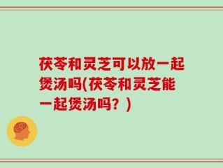 茯苓和灵芝可以放一起煲汤吗(茯苓和灵芝能一起煲汤吗？)