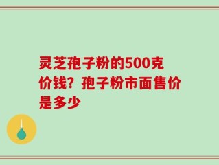 灵芝孢子粉的500克价钱？孢子粉市面售价是多少