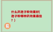 什么药孢子粉效果好(孢子粉哪种药效果最佳？)