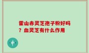 霍山赤灵芝孢子粉好吗？血灵芝有什么作用