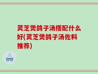 灵芝煲鸽子汤搭配什么好(灵芝煲鸽子汤佐料推荐)