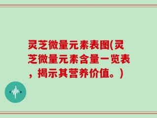 灵芝微量元素表图(灵芝微量元素含量一览表，揭示其营养价值。)