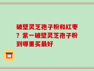 破壁灵芝孢子粉和红枣？紫一破壁灵芝孢子粉到哪里买最好