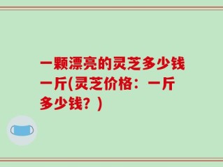 一颗漂亮的灵芝多少钱一斤(灵芝价格：一斤多少钱？)