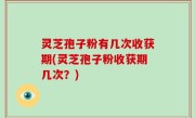 灵芝孢子粉有几次收获期(灵芝孢子粉收获期几次？)