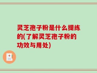 灵芝孢子粉是什么提练的(了解灵芝孢子粉的功效与用处)