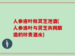 人参连叶和灵芝泡酒(人参连叶与灵芝共同酿造的珍贵酒水)