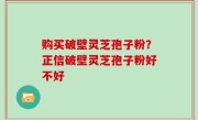 购买破壁灵芝孢子粉？正信破壁灵芝孢子粉好不好
