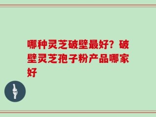哪种灵芝破壁最好？破壁灵芝孢子粉产品哪家好