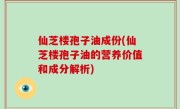仙芝楼孢子油成份(仙芝楼孢子油的营养价值和成分解析)