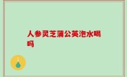 人参灵芝蒲公英泡水喝吗