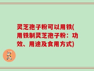 灵芝孢子粉可以用铁(用铁制灵芝孢子粉：功效、用途及食用方式)