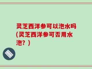 灵芝西洋参可以泡水吗(灵芝西洋参可否用水泡？)
