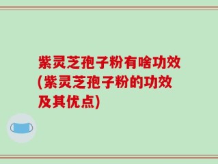 紫灵芝孢子粉有啥功效(紫灵芝孢子粉的功效及其优点)