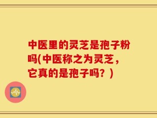 中医里的灵芝是孢子粉吗(中医称之为灵芝，它真的是孢子吗？)