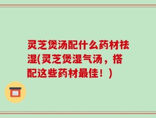 灵芝煲汤配什么药材祛湿(灵芝煲湿气汤，搭配这些药材最佳！)