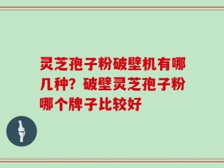 灵芝孢子粉破壁机有哪几种？破壁灵芝孢子粉哪个牌子比较好