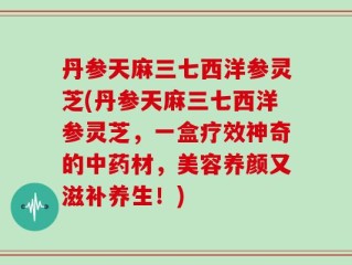 丹参天麻三七西洋参灵芝(丹参天麻三七西洋参灵芝，一盒疗效神奇的中药材，美容养颜又滋补养生！)