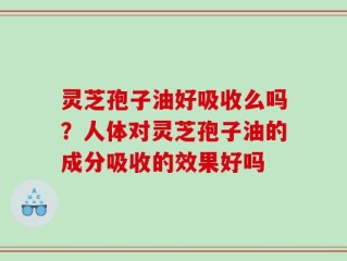 灵芝孢子油好吸收么吗？人体对灵芝孢子油的成分吸收的效果好吗