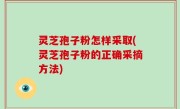 灵芝孢子粉怎样采取(灵芝孢子粉的正确采摘方法)