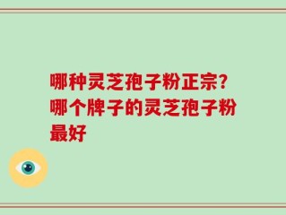 哪种灵芝孢子粉正宗？哪个牌子的灵芝孢子粉最好