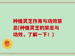种植灵芝作用与功效禁忌(种植灵芝的禁忌与功效，了解一下！)
